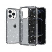 Prozirna maskica sa šljokicama za iPhone 13 Pro Max - sivi