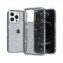 Prozirna maskica sa šljokicama za iPhone 13 Pro - sivi