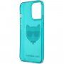 Karl Lagerfeld Choupette Head maskica za iPhone 13 Pro Max - tirkizni