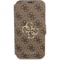 Guess 4G Metal Logo flip futrola pro iPhone 13 - smeđi
