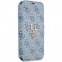 Guess 4G Metal Logo flip futrola pro iPhone 13 - plavo