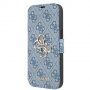 Guess 4G Metal Logo flip futrola pro iPhone 13 - plavo