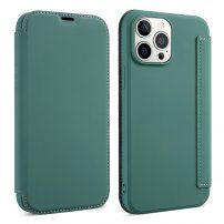 Futrola novčanik od silikona i PU kože za iPhone 13 mini - Tamnozeleno
