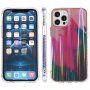 Zaštitna maska otporna na udarce za uzorkom vodenih boja pro iPhone 13 mini - ljubičasti