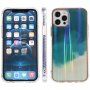 Zaštitna maska otporna na udarce za uzorkom vodenih boja pro iPhone 13 Pro Max - zeleni