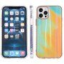 Zaštitna maska otporna na udarce za uzorkom vodenih boja pro iPhone 13 Pro Max - žuti