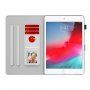 Futrola sa uzorkom vodenih boja i prostoram za kartice za iPad mini 1 / 2 / 3 / 4 / 5 - crveno