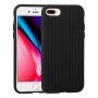 Silikonska maskica s uzorkom pletenice za iPhone 7 Plus / 8 Plus - crni