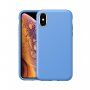 Maska otporna na udarce sa teksturom kože pro iPhone XS Max - Svijetloplav