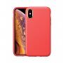 Maska otporna na udarce sa teksturom kože pro iPhone XS Max - crveni