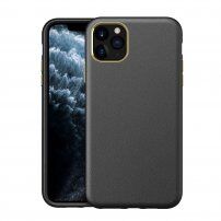 Maska otporna na udarce sa teksturom kože pro iPhone 11 Pro Max - crni
