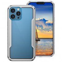 Otporna metalna Armor maska pro iPhone 13 Pro Max - srebrni