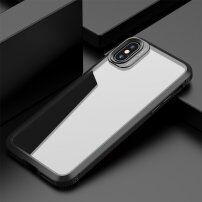 Prozirna maska otporna na udarce s karbonskom teksturom pro iPhone X / XS - crni