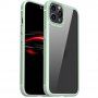 Prozirna maska otporna na udarce s karbonskom teksturom pro iPhone 11 Pro - zeleni
