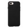 Silikonska maskica s uzorkom pletenice za iPhone 7 Plus / 8 Plus - crni