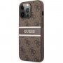 Guess 4G Printed Stripe maskica za iPhone 13 Pro - smeđi