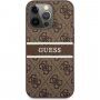 Guess 4G Printed Stripe maskica za iPhone 13 Pro - smeđi