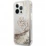 Guess Big 4G Liquid Glitter Gold maskica za iPhone 13 Pro - zlatni