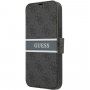 Guess 4G Printed Stripe flip futrola pro iPhone 13 mini - sivo