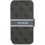 Guess 4G Printed Stripe flip futrola pro iPhone 13 mini - sivo