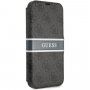 Guess 4G Printed Stripe flip futrola pro iPhone 13 - sivo