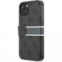 Guess 4G Printed Stripe flip futrola pro iPhone 13 - sivo