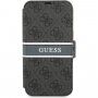 Guess 4G Printed Stripe flip futrola pro iPhone 13 Pro - sivo