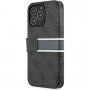 Guess 4G Printed Stripe flip futrola pro iPhone 13 Pro - sivo