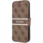 Guess 4G Printed Stripe flip futrola pro iPhone 13 mini - smeđi