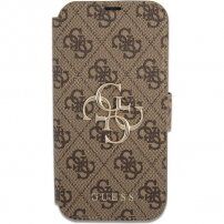Guess 4G Metal Logo flip futrola pro iPhone 13 Pro Max - smeđi