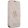 Guess 4G Metal Logo flip futrola pro iPhone 13 Pro Max - ružičasto