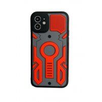 Maska otporna na udarce sa uzorkom kamuflaže pro iPhone 13 - crveni