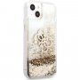 Guess Big 4G Liquid Glitter Gold maskica za iPhone 13 mini - zlatni