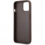 Guess 4G Metal Logo maskica za iPhone 13 mini - smeđi
