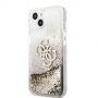 Guess Big 4G Liquid Glitter Gold maskica za iPhone 13 mini - zlatni