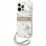 Guess Marble Stripe maska pro iPhone 13 Pro Max - sivi