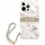 Guess Marble Stripe maska pro iPhone 13 Pro Max - sivi