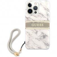 Guess Marble Stripe maska pro iPhone 13 Pro Max - sivi