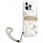Guess Marble Stripe maska pro iPhone 13 Pro Max - sivi