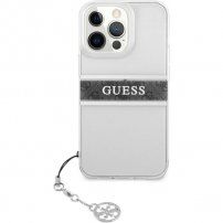 Guess 4G Grey Stripe maska pro iPhone 13 Pro Max - sivi
