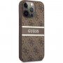 Guess 4G Printed Stripe maskica za iPhone 13 Pro Max - smeđi