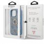 Guess 4G Ring maska sa držačem za prst pro iPhone 13 Pro Max - plavi