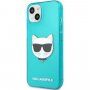 Karl Lagerfeld Choupette Head maskica za iPhone 13 mini - tirkizni