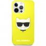 Karl Lagerfeld Choupette Head maskica za iPhone 13 Pro - neonska žuta