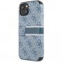 Guess 4G Printed Stripe flip futrola pro iPhone 13 - plavo