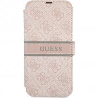 Guess 4G Printed Stripe flip futrola pro iPhone 13 Pro Max - ružičasto