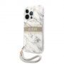 Guess Marble Stripe maska pro iPhone 13 Pro Max - sivi