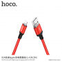 HOCO pleteni kabel za punjenje za Apple iPhone / iPad / iPod - 1m - crveno-crni