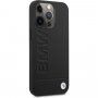BMW Leather Hot Stamp maskica za iPhone 13 Pro Max - crni