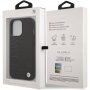 BMW Leather Hot Stamp maskica za iPhone 13 Pro Max - crni